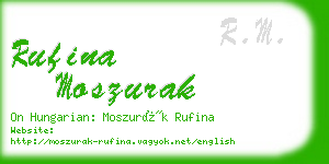 rufina moszurak business card